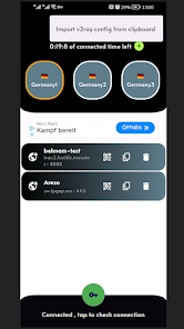 V2rayV Main Screen